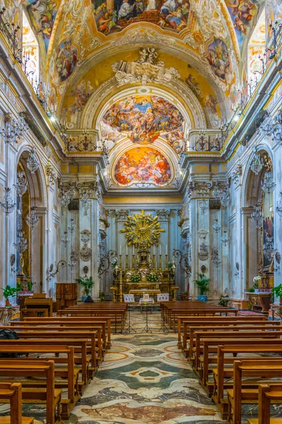 Catania Italia Abril 2017 Interior Chiesa San Benedetto Catania Sicilia —  Fotos de Stock