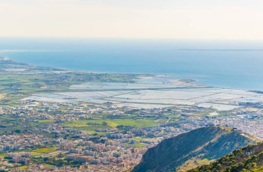 Salinas Trapani Sicilya, Ital üzerinde havadan görünümü
