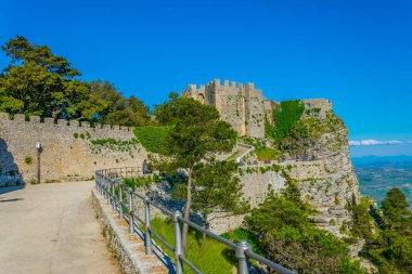 Castello di Venere Erice, Sicilya, İtal 'da.