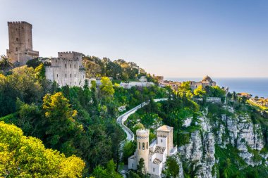 Castello di Venere Erice, Sicilya, İtal 'da.