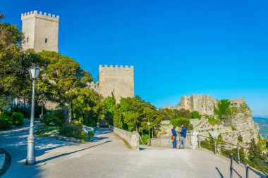 Castello di Venere Erice, Sicilya, İtal 'da.