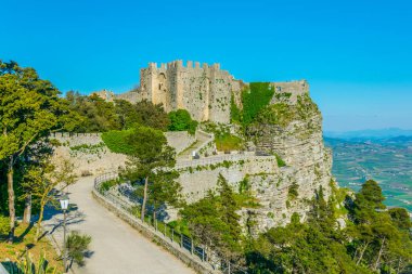 Castello di Venere Erice, Sicilya, İtal 'da.