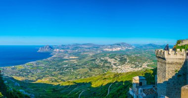 Monte cofano, Ital hakim Sicilya kıyılarının havadan görünümü
