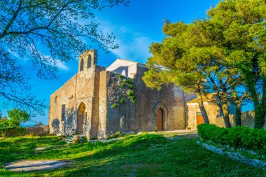 View of the church of Sant Orsola in Erice, Sicily, Ital clipart