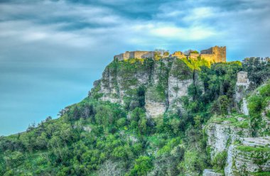 Castello di Venere Erice, Sicilya, İtal 'da.