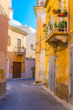 Marsala, Sicilya, Ital dar bir sokakta görünümünü