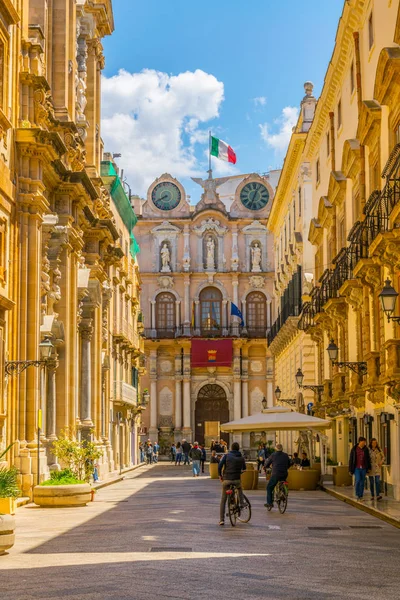 Weergave Van Corso Vittorio Emanuele Trapani Sicilië Ital — Stockfoto