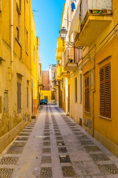 Vista Una Calle Estrecha Marsala Sicilia Ital — Foto de Stock