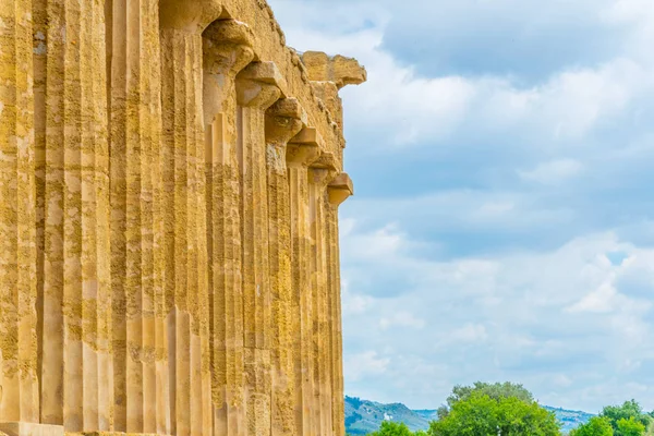 Vista Templo Concordia Vale Dos Templos Perto Agrigento Sicília Ital — Fotografia de Stock