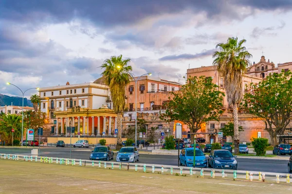 Cityscape Palermo Visto Partir Passeio Marítimo Sicília Ital — Fotografia de Stock