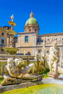 Palermo, Sicilya, Ital pretoria Çeşme