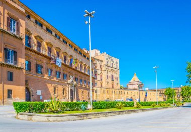 Palermo, Sicilya, Ital 'daki Palazzo dei Normanni.