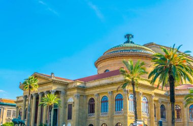 Palermo, Sicilya, Ital Teatro Massimo görünümünü
