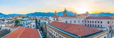 Katedral, Sicilya, Ital tarafından hakim Palermo havadan görünümü