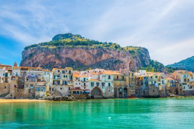 Sicilya şehir Cefalu, Ital görüntüsü