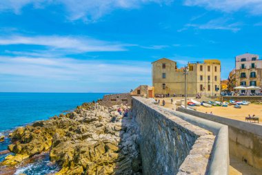 Sicilya şehir Cefalu, Ital görüntüsü