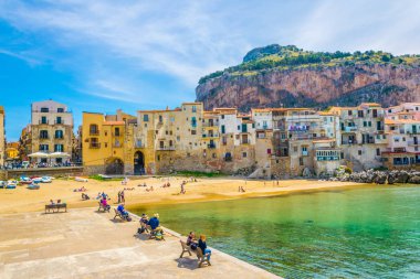 Sicilya şehir Cefalu, Ital görüntüsü