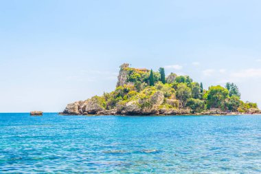 Isola bella Taormina, Sicilya, Ital yakınındaki