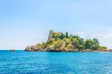 Isola bella Taormina, Sicilya, Ital yakınındaki