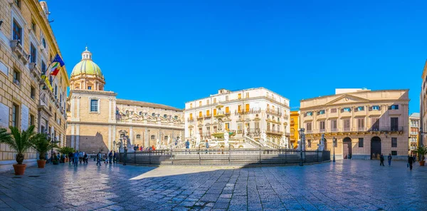 Fuente Pretoria Palermo Sicilia Ital —  Fotos de Stock