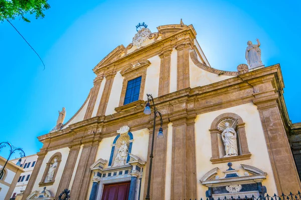 Προβολή Μιας Εκκλησίας Στο Παλέρμο Σικελία Ital — Φωτογραφία Αρχείου