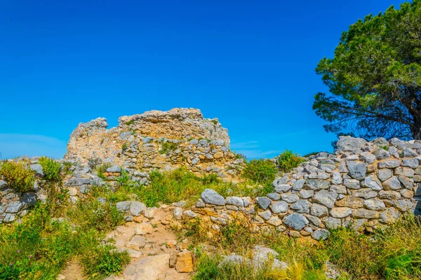 Ruinas Castillo Situado Montaña Rocca Cefalu Sicilia Ital — Foto de Stock