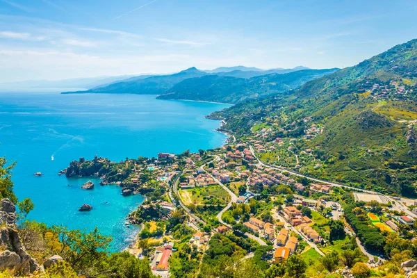 Luchtfoto Van Siciliaanse Stad Cefalu Ital — Stockfoto