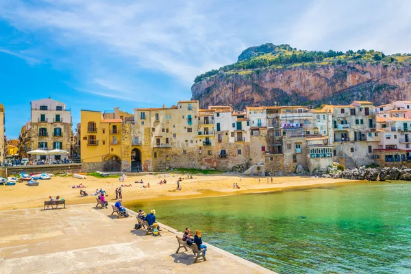 Vue Ville Sicilienne Cefalu Ital — Photo