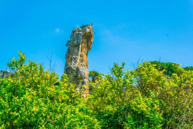 Latomia del paradiso Syracuse, Sicilya, Ital Neapolis Arkeoloji parkında görünümünü