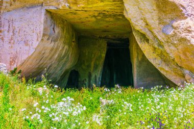 Grotta dei cordari mağara Syracuse, Sicilya, Ital Neapolis Archaeological Park