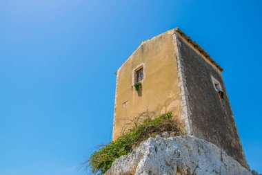 Syracuse, Sicilya, Ital Neapolis Arkeoloji parkta içinde kalıntıları görünümü
