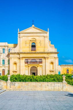 Noto, Sicilya, Ital Bazilikası Santissimo Salvatore görünümünü