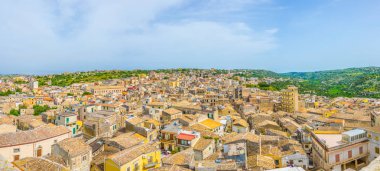 Modica, Sicilya, Ital havadan görünümü