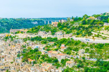 Modica, Sicilya, Ital havadan görünümü