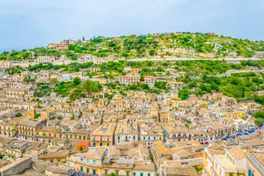 Modica, Sicilya, Ital havadan görünümü