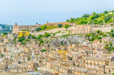 Modica, Sicilya, Ital havadan görünümü