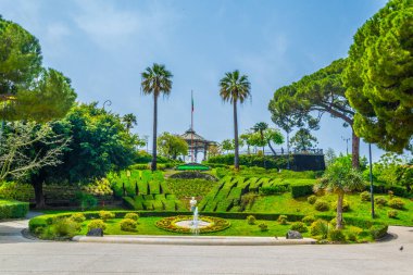 Bellini garden park in Catania, Sicily, Ital clipart