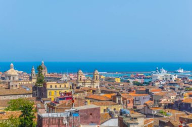 Catania, Sicilya, Ital havadan görünümü