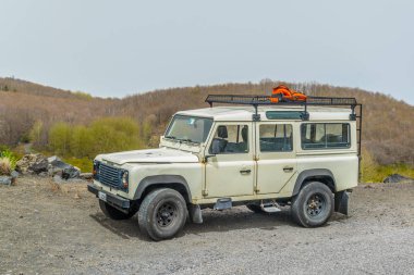 Sicilya, Ital etna Dağı turist getiren jeep