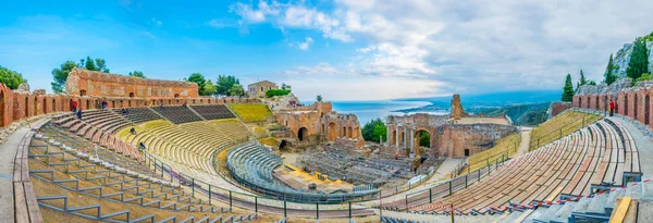 Teatro Antico Taormina Sicily Ital — Stock Photo, Image