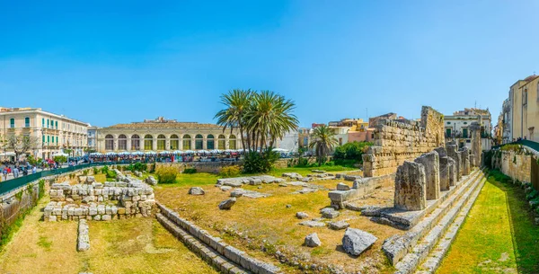 Syracuse Sicilya Ital Içinde Apollon Tapınağı — Stok fotoğraf