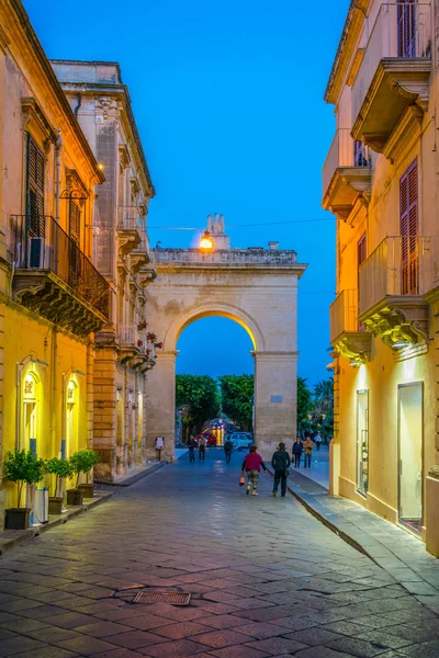 Вид Закат Porta Reale Ferdinandea Ното Сицилия Италь — стоковое фото