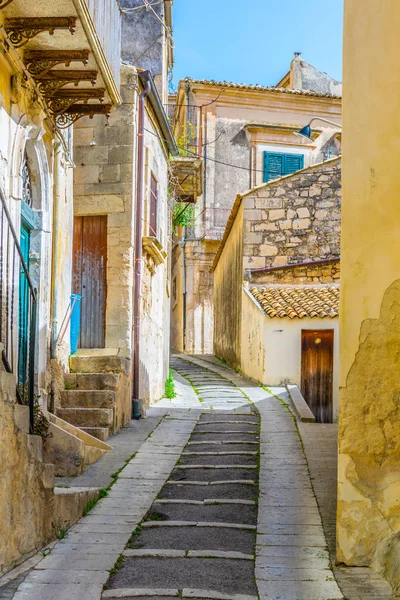 Vista Una Calle Estrecha Modica Sicilia Italia — Foto de Stock