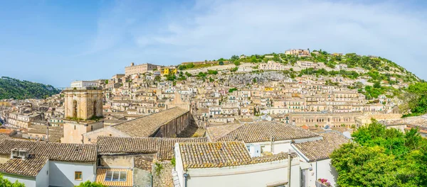 Vista Aérea Modica Con Vistas Chiesa San Pietro Sicilia Ital — Foto de Stock