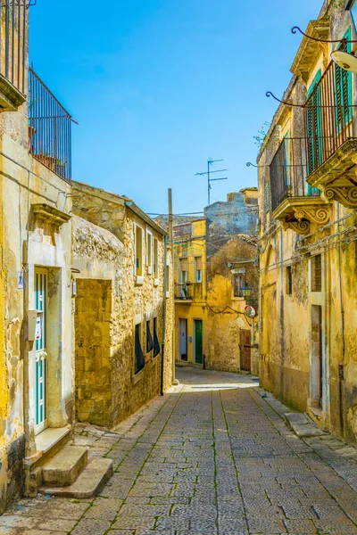 Vista Una Calle Estrecha Modica Sicilia Italia — Foto de Stock