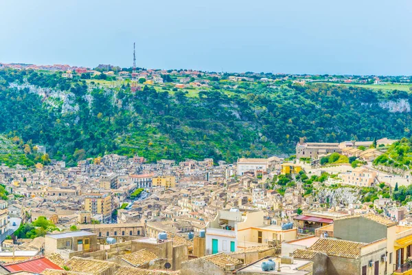 Flybilde Modica Sicilia Ital – stockfoto