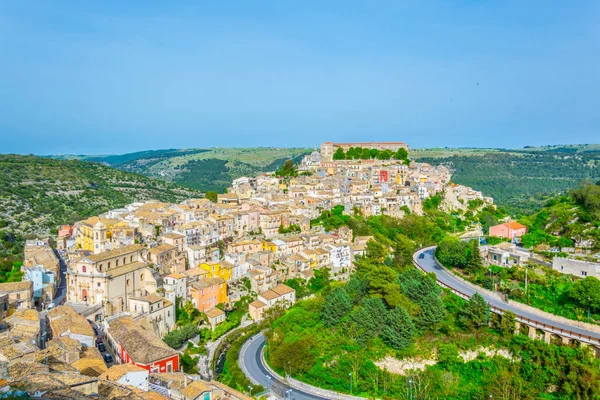 Vista Aérea Del Casco Antiguo Ciudad Siciliana Ragusa Ibla Ital — Foto de Stock