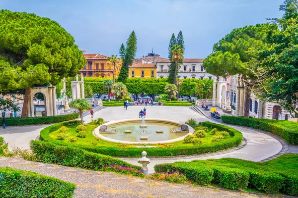 Parco Del Giardino Bellini Catania Sicilia Ital — Foto Stock