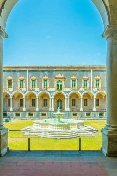 Utsikt Över Innergård Vid Universitetet Catania Som Bor Den Tidigare — Stockfoto