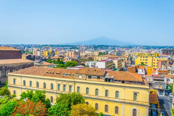 Letecký Pohled Výhledem Ital Catania Sicílie Etna — Stock fotografie